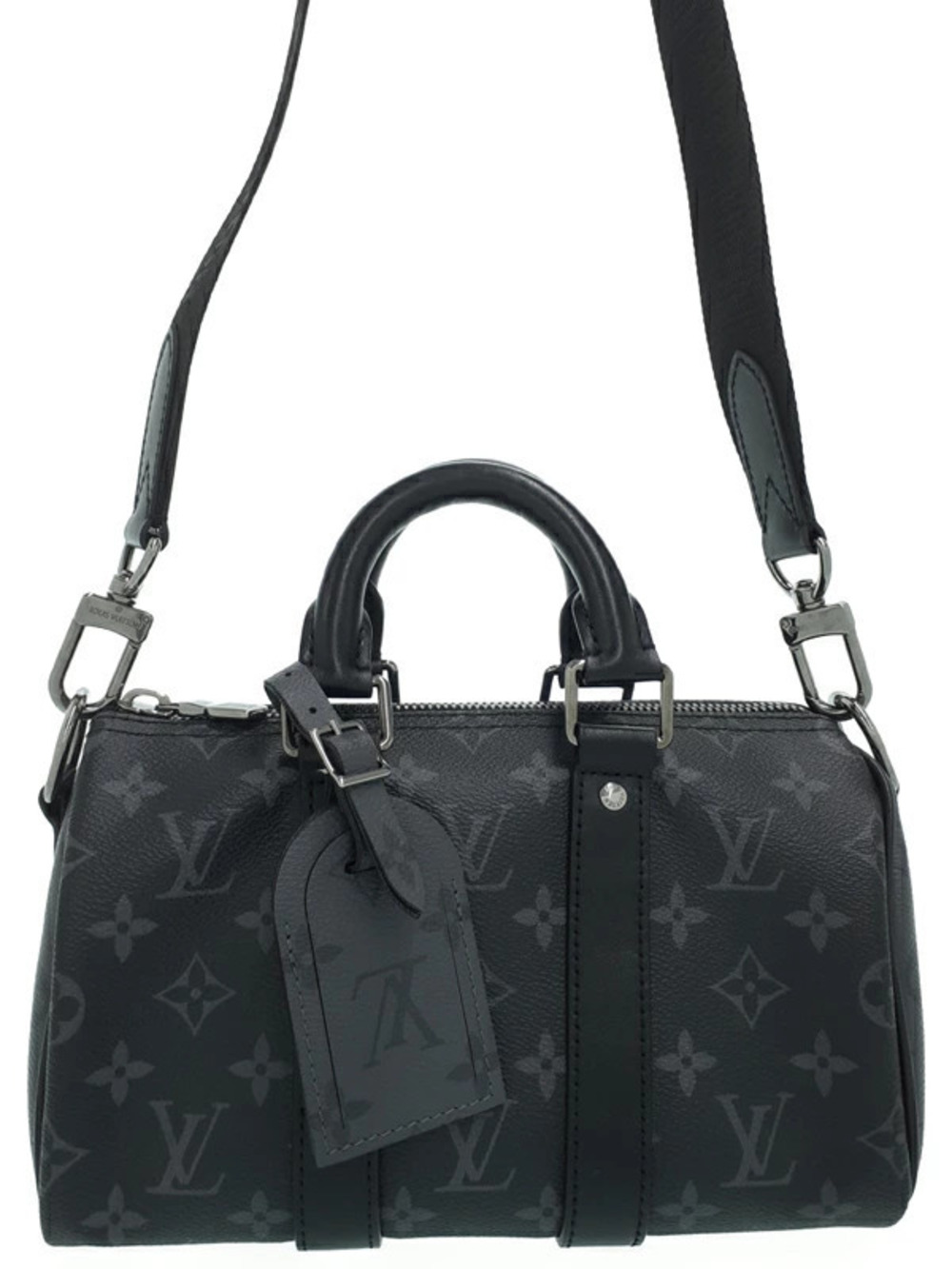 Louis Vuitton Monogram Eclipse Black Reverse Keepall Bandouliere Bag